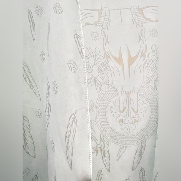 Dreamy Boho Kimono in Dusty Turquoise - Picture 2 of 7